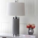 Safavieh Leather 25-inch H Column Table Lamp - Set of 2 - Grey (LIT4144C-SET2)