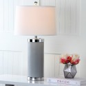 Safavieh Leather 25-inch H Column Table Lamp - Set of 2 - Grey (LIT4144C-SET2)