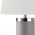 Safavieh Leather 25-inch H Column Table Lamp - Set of 2 - Grey (LIT4144C-SET2)