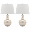 Safavieh Shelley 25-inch H Gourd Table Lamp Set of 2 - White/Off-White (LIT4145A-SET2)