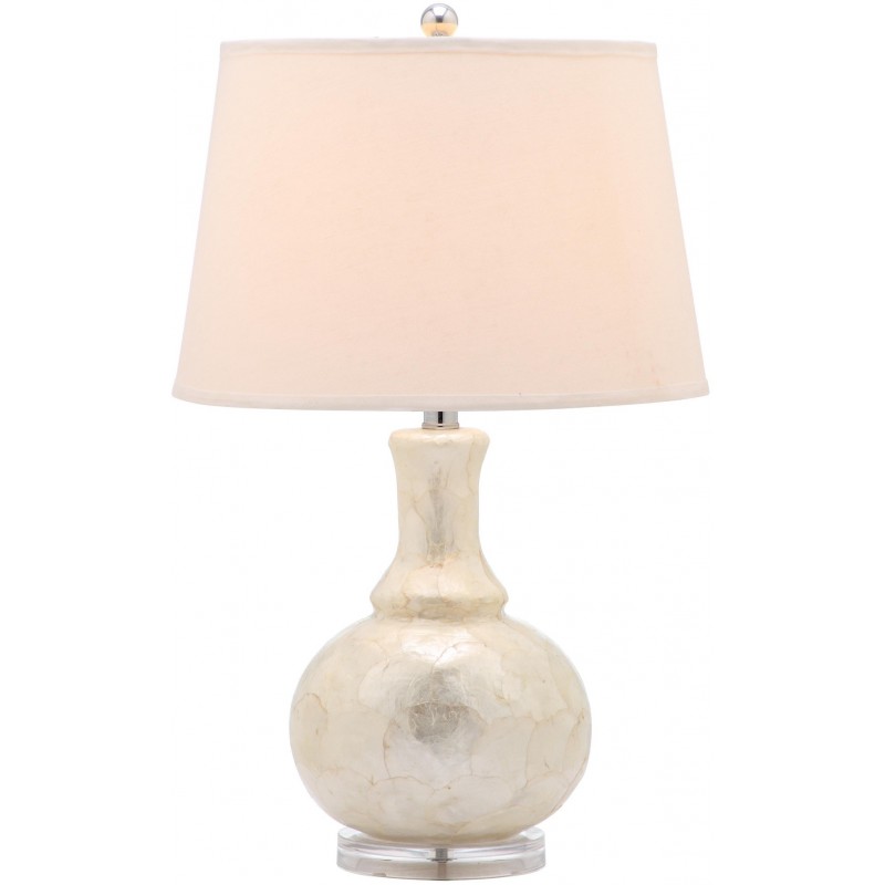 Safavieh Shelley 25-inch H Gourd Table Lamp Set of 2 - White/Off-White (LIT4145A-SET2)