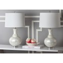 Safavieh Shelley 25-inch H Gourd Table Lamp Set of 2 - White/Off-White (LIT4145A-SET2)