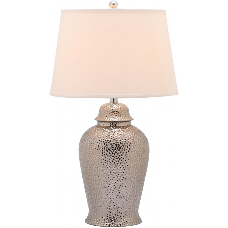 Safavieh Sterling 27.5-inch H Ginger Jar Lamp - Set of 2 - Silver/Offwhite (LIT4147A-SET2)