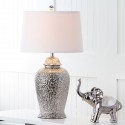 Safavieh Sterling 27.5-inch H Ginger Jar Lamp - Set of 2 - Silver/Offwhite (LIT4147A-SET2)