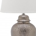 Safavieh Sterling 27.5-inch H Ginger Jar Lamp - Set of 2 - Silver/Offwhite (LIT4147A-SET2)