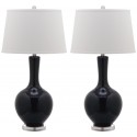 Safavieh Blanche 32-inch H Gourd Lamp - Set of 2 - Navy/Off-white (LIT4148A-SET2)