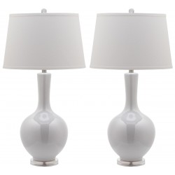 Safavieh Blanche 32-inch H Gourd Lamp - Set of 2 - White/Off-white (LIT4148B-SET2)