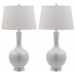 Safavieh Blanche 32-inch H Gourd Lamp - Set of 2 - White/Off-white (LIT4148B-SET2)