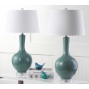 Safavieh Blanche 32-inch H Gourd Lamp - Set of 2 - Teal/Off-white (LIT4148C-SET2)