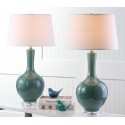 Safavieh Blanche 32-inch H Gourd Lamp - Set of 2 - Teal/Off-white (LIT4148C-SET2)