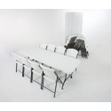 Lifetime 8 ft Rectangular Tables and Chairs Set - White (80147)