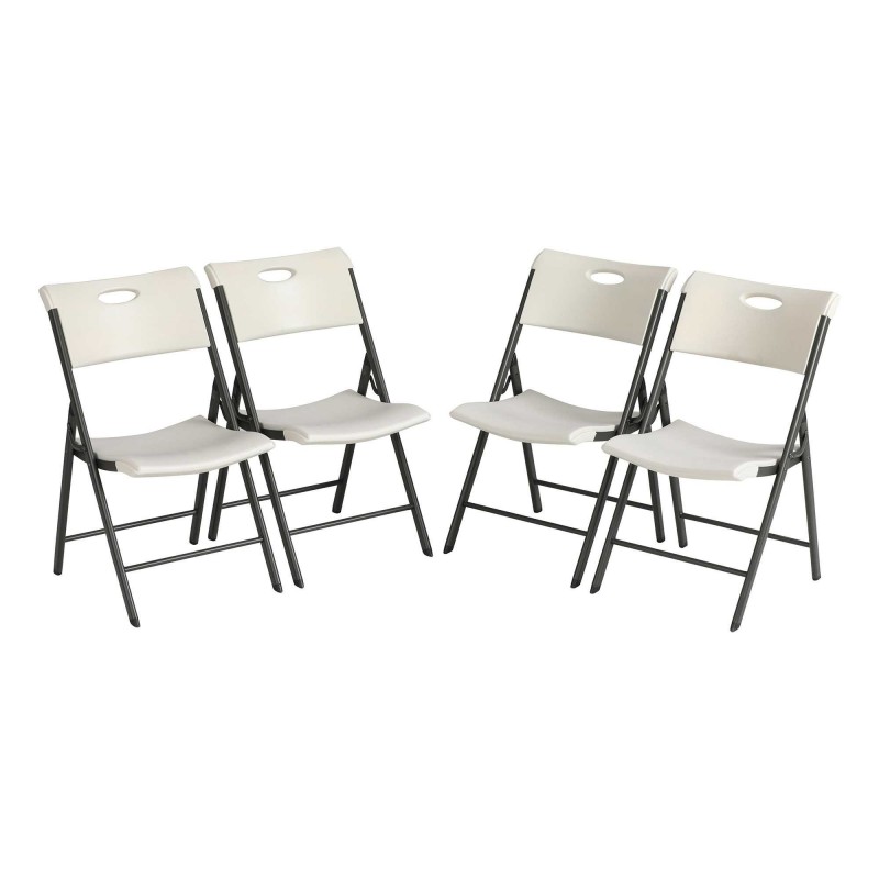 Lifetime 4-Pack Light Commercial Folding Chairs - Almond (480625)