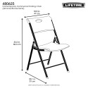 Lifetime 4-Pack Light Commercial Folding Chairs - Almond (480625)