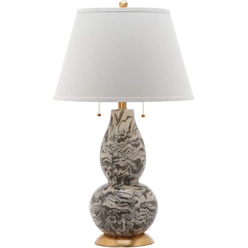 Color Swirls  28-inch H Glass Table Lamp