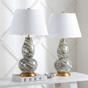 Color Swirls  28-inch H Glass Table Lamp