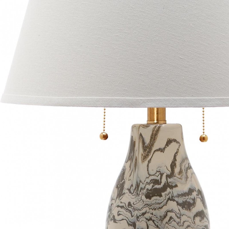 Color Swirls  28-inch H Glass Table Lamp