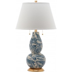 Color Swirls  28-inch H Glass Table Lamp