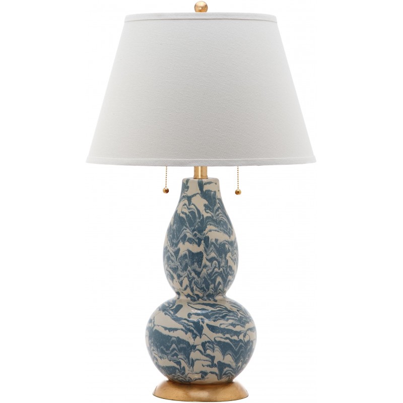Color Swirls  28-inch H Glass Table Lamp