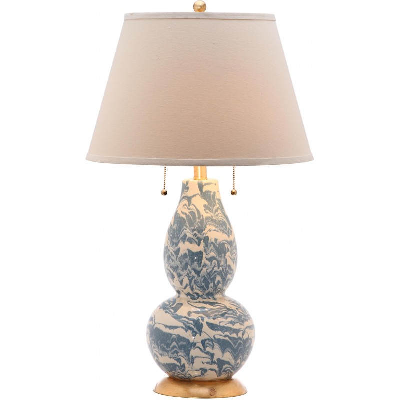Color Swirls  28-inch H Glass Table Lamp
