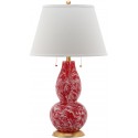 Safavieh Color Swirls  28-inch H Glass Table Lamp Set of 2 - Red/White (LIT4159E-SET2)