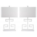 Safavieh Greek Key 25-inch H Table Lamp Set of 2 - White (LIT4160A-SET2) Safavieh Greek Key 25-inch H Table Lamp Set of 2 - White (LIT4160A-SET2)