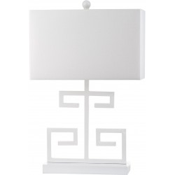 Safavieh Greek Key 25-inch H Table Lamp Set of 2 - White (LIT4160A-SET2)