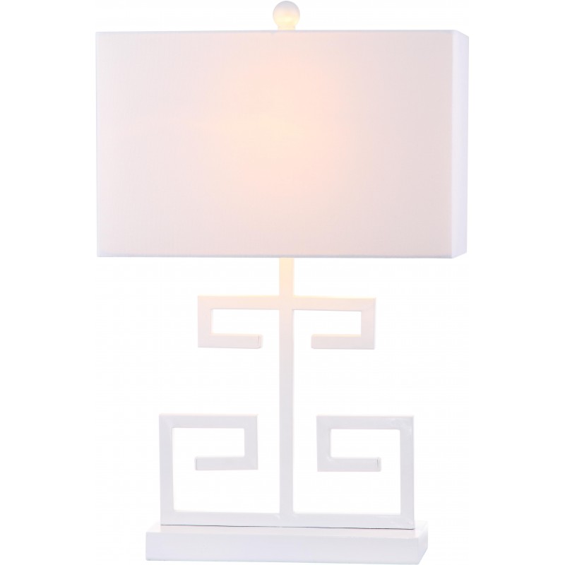 Safavieh Greek Key 25-inch H Table Lamp Set of 2 - White (LIT4160A-SET2)