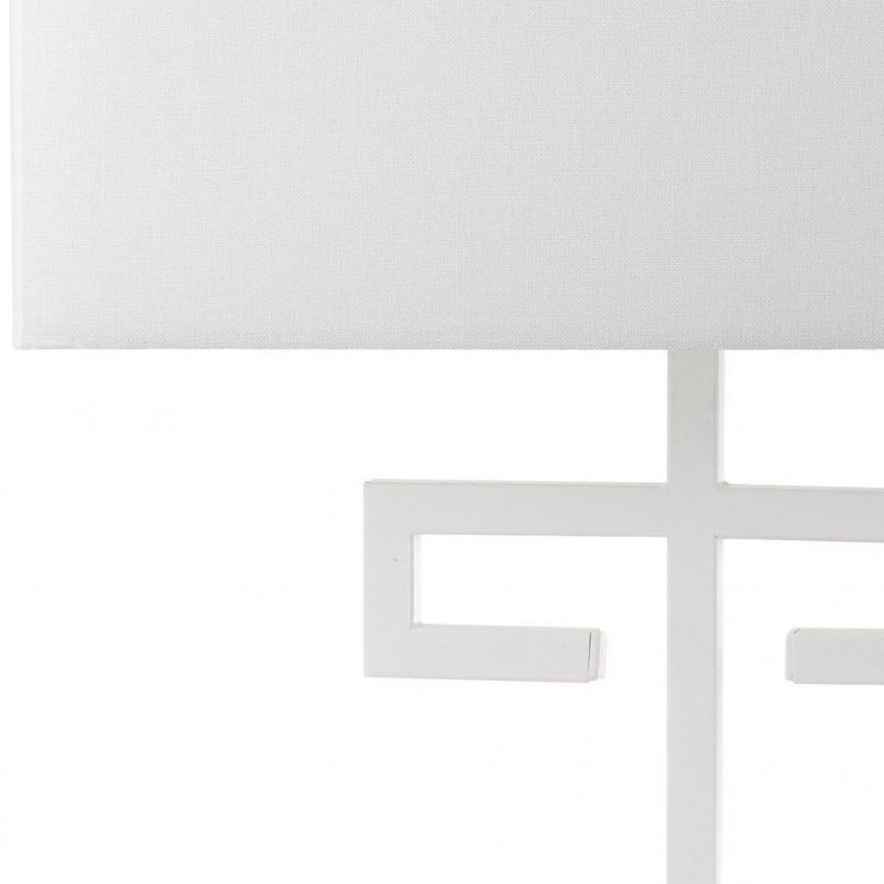 Safavieh Greek Key 25-inch H Table Lamp Set of 2 - White (LIT4160A-SET2)