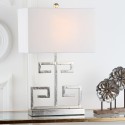 Safavieh Greek Key 25-inch H Table Lamp Set of 2 - Antique Silver (LIT4160B-SET2)