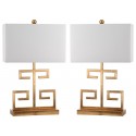 Safavieh Greek Key 25-inch H Table Lamp Set of 2 - Gold (LIT4160C-SET2)