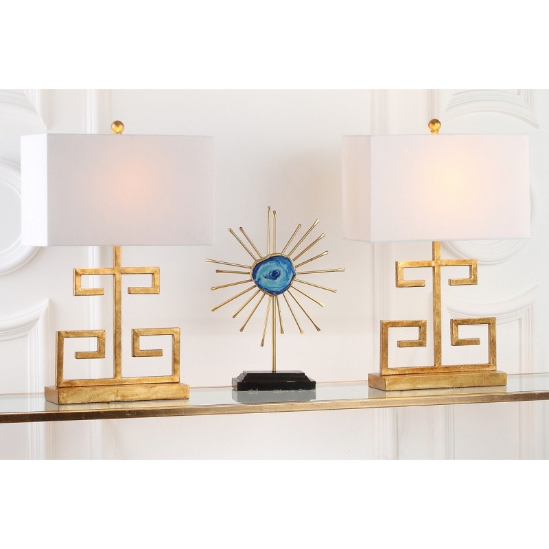 Safavieh Greek Key 25-inch H Table Lamp Set of 2 - Gold (LIT4160C-SET2)