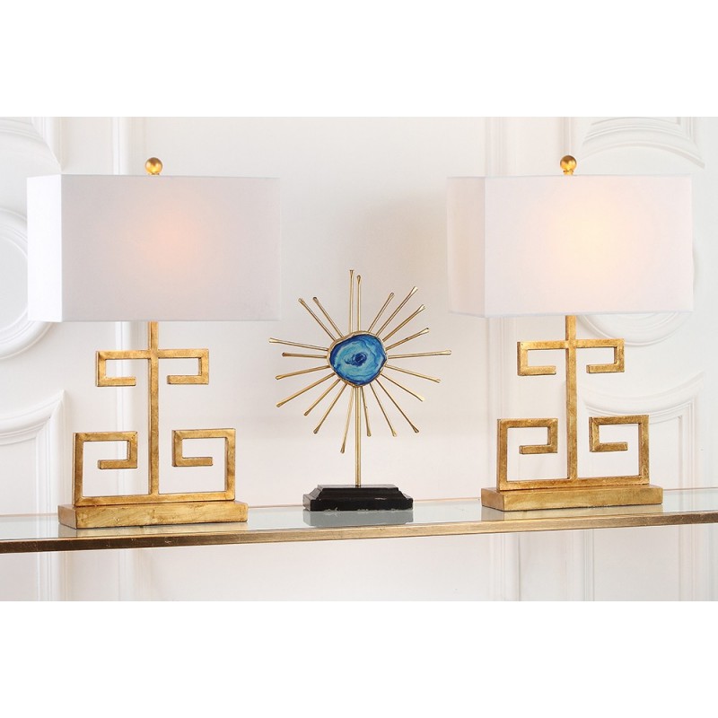 Safavieh Greek Key 25-inch H Table Lamp Set of 2 - Gold (LIT4160C-SET2)