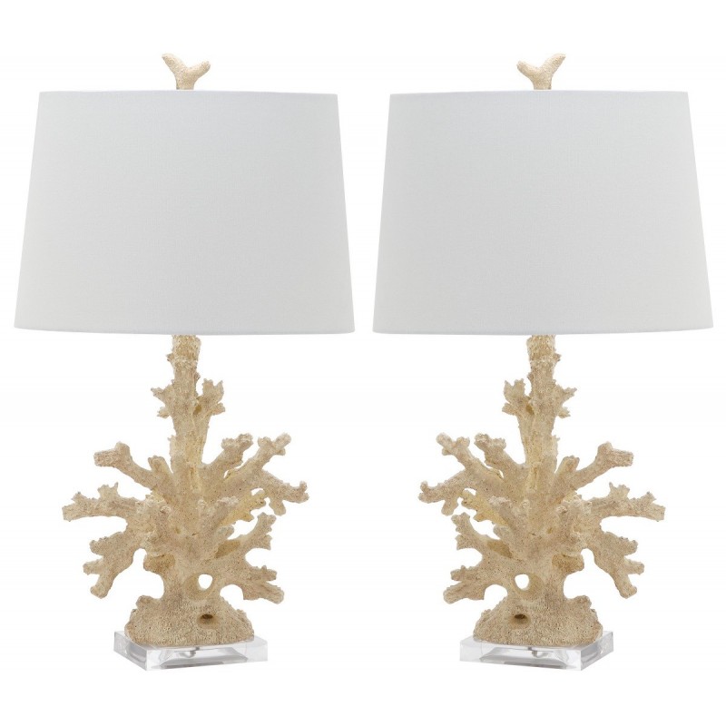Safavieh Coral Branch 28.5-inch H Table Lamp Set of 2 - Cream (LIT4161A-SET2)