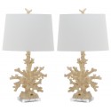 Safavieh Coral Branch 28.5-inch H Table Lamp Set of 2 - Cream (LIT4161A-SET2)