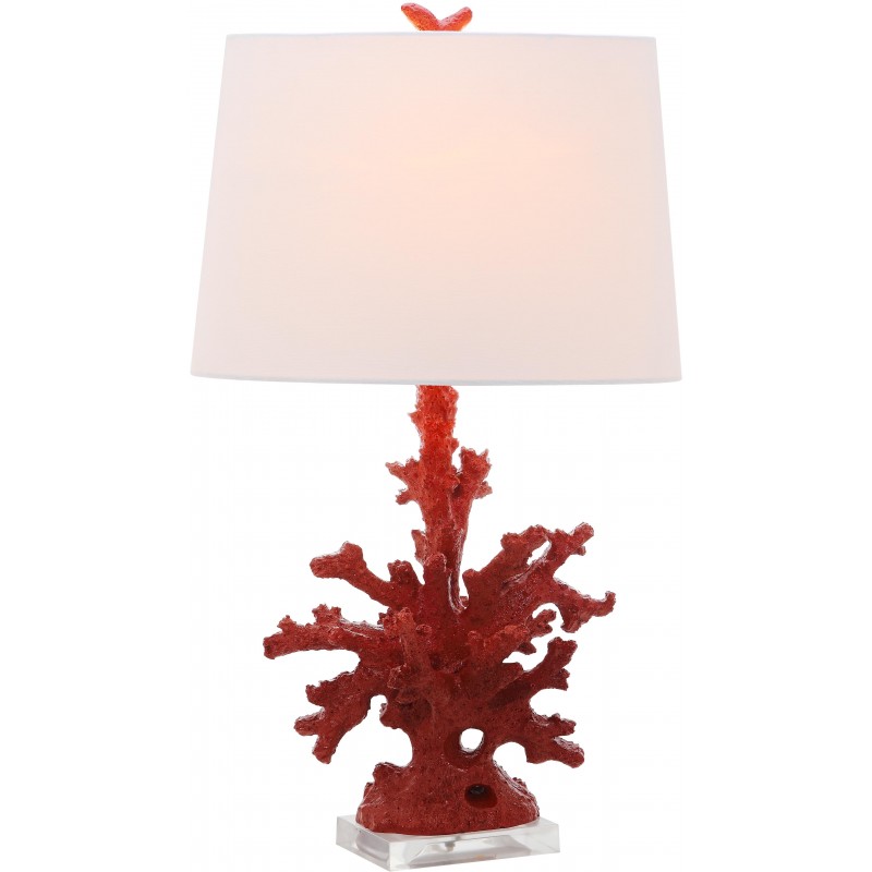 Safavieh Coral Branch 28.5-inch H Table Lamp - Set of 2 - Red/Off-white (LIT4161B-SET2)