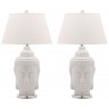 Safavieh Serenity 31-inch H Buddha Table Lamp - Set of 2 - White/Off-white (LIT4162A-SET2) Safavieh Serenity 31-inch H Buddha Table Lamp - Set of 2 - White/Off-white (LIT4162A-SET2)