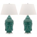 Safavieh Serenity 31-inch H Buddha Table Lamp - Set of 2 - Blue/Off-white (LIT4162B-SET2)