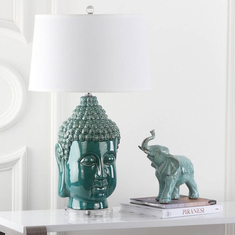 Safavieh Serenity 31-inch H Buddha Table Lamp - Set of 2 - Blue/Off-white (LIT4162B-SET2)