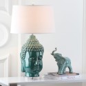 Safavieh Serenity 31-inch H Buddha Table Lamp - Set of 2 - Blue/Off-white (LIT4162B-SET2)