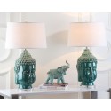 Safavieh Serenity 31-inch H Buddha Table Lamp - Set of 2 - Blue/Off-white (LIT4162B-SET2)