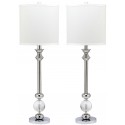 Safavieh Erica 31-inch H Crystal Candlestick Lamp - Set Of 2 - Clear/White (LIT4164A-SET2)