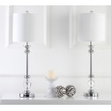 Safavieh Erica 31-inch H Crystal Candlestick Lamp - Set Of 2 - Clear/White (LIT4164A-SET2)