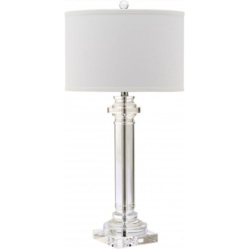 Safavieh Nina 30-inch H Crystal Column Lamp - Clear/Off-white (LIT4166A)