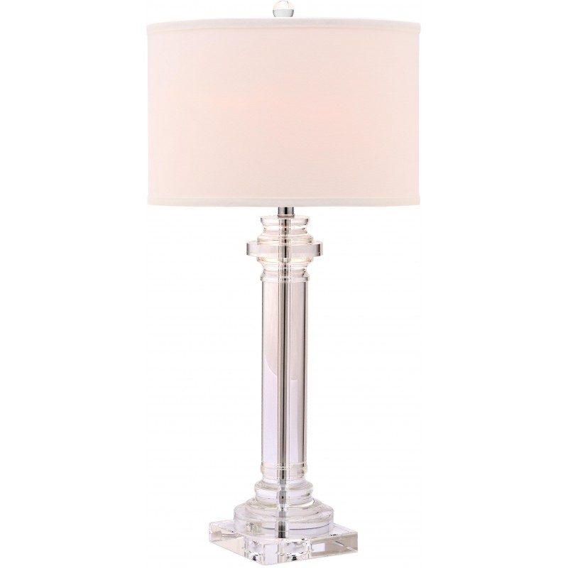 Safavieh Nina 30-inch H Crystal Column Lamp - Clear/Off-white (LIT4166A)
