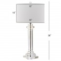 Safavieh Nina 30-inch H Crystal Column Lamp - Clear/Off-white (LIT4166A)