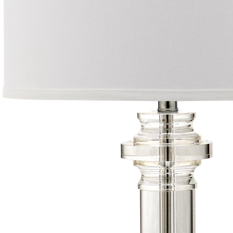 Safavieh Nina 30-inch H Crystal Column Lamp - Clear/Off-white (LIT4166A)