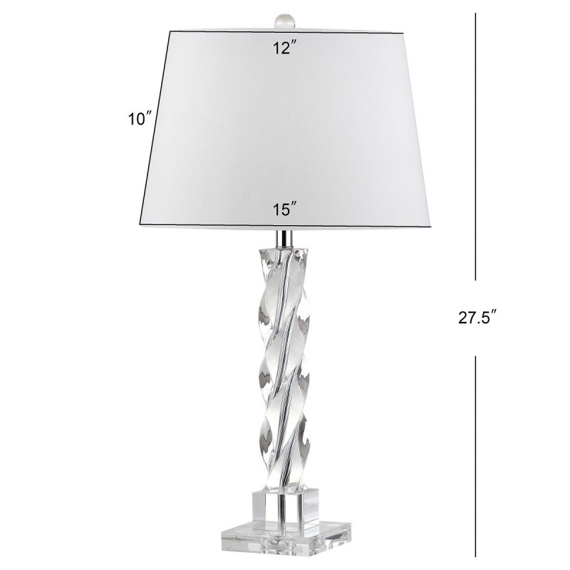 Safavieh Ice 27.5-inch H Palace Crystal Table Lamp - Clear/Off-White (LIT4168A)
