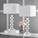 Safavieh Deco 28.5-inch H Crystal Table Lamp Set of 2 - Clear/Off-White (LIT4169A-SET2)