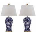 Safavieh Spring 29-inch H Blossom Table Lamp - Set of 2 - Navy/White (LIT4170C-SET2)