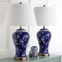 Safavieh Spring 29-inch H Blossom Table Lamp - Set of 2 - Navy/White (LIT4170C-SET2)